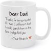 Dad Mug Gifts for Dad From Son, Daughter or Kids Father's Day Gifts Father's Birthday Thanks for Being My Dad Funny Ceramic Coffee Cups