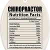 Funny Chiropractor Nutritional Facts Gifts 2022 Christmas Tree Ornaments Oval Ceramic Gift