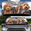 Love Goldendoodle Family Couple Car Windshield Sun Shade