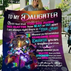 To My Daughter Fleece Blanket Love From Mom Gift For Her Dreamcatcher Funny Gift
