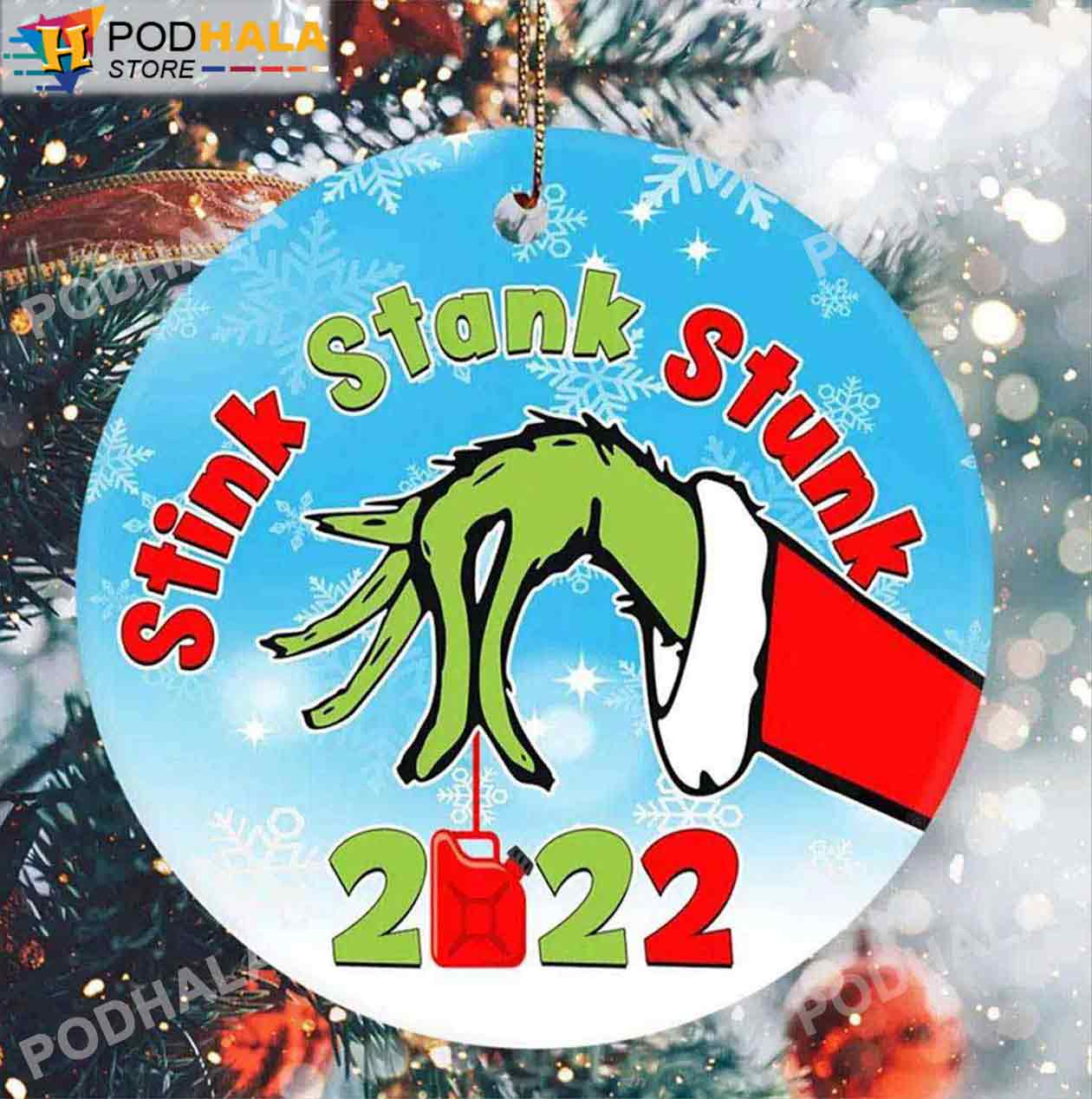 Grinch Christmas Tree Ornaments, Grinch Christmas Stink Stank Stunk Gas 2022