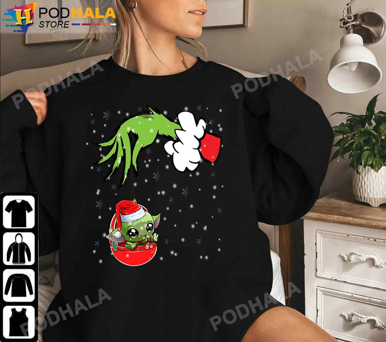 Grinch Hand And Baby Yoda Merry Grinch Stole Xmas, Grinch Christmas Shirt