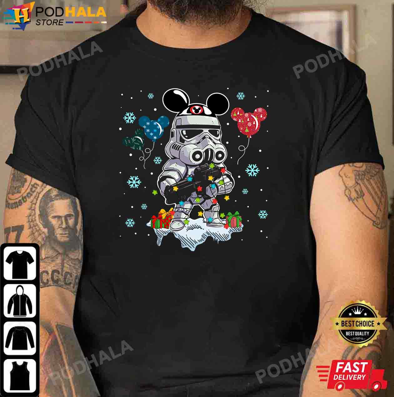 Merry Christmas Stormtrooper Mickey Ears Star Wars, Mickey Christmas Shirt