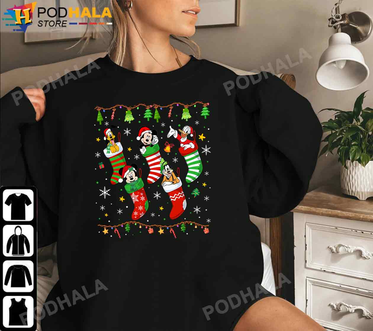Mickey Christmas Shirt, Disney Christmas Lights Mickey And Friends Shirt