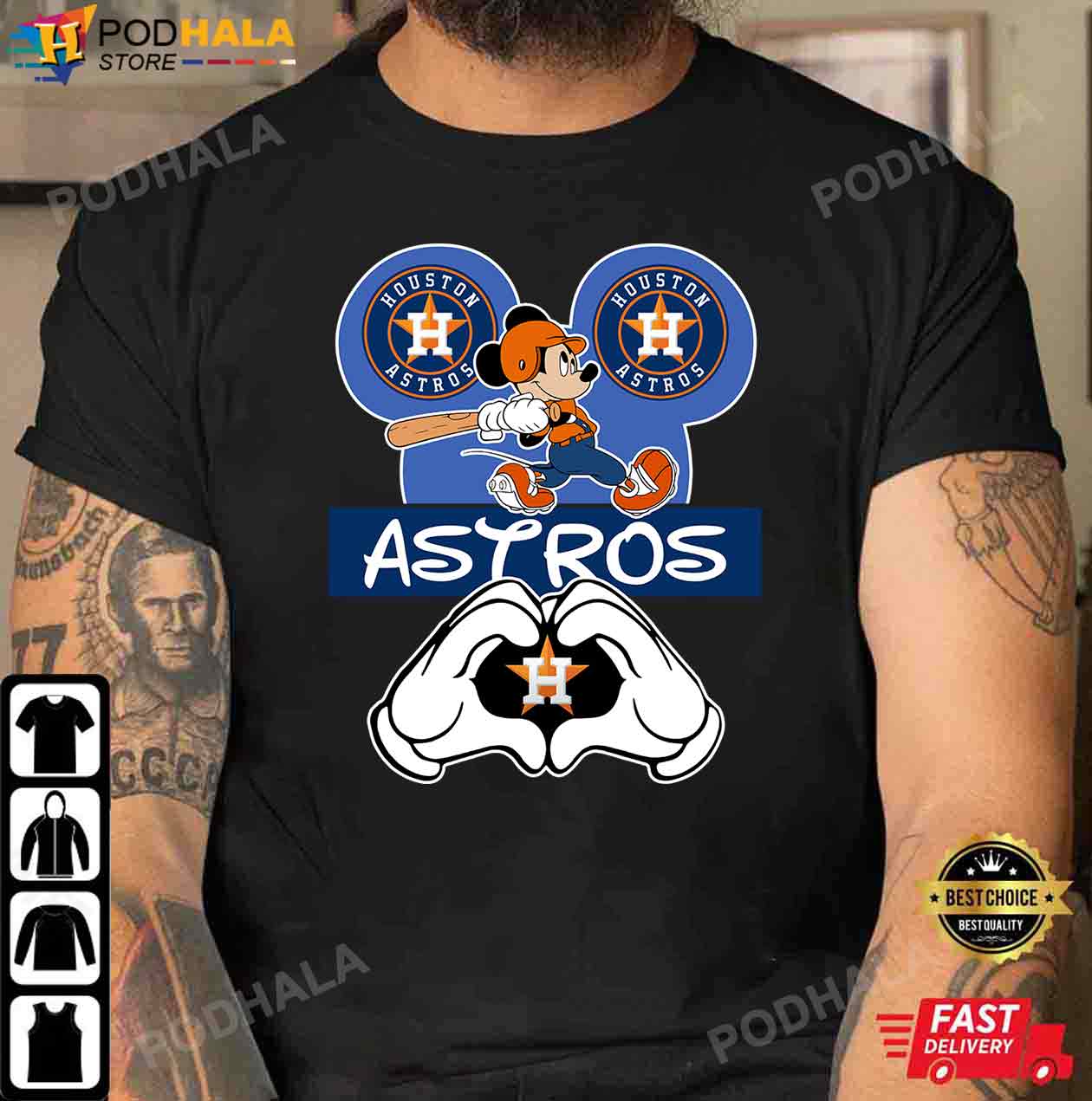 Mickey Mouse I Love Houston Astros World Series 2022 T-Shirt