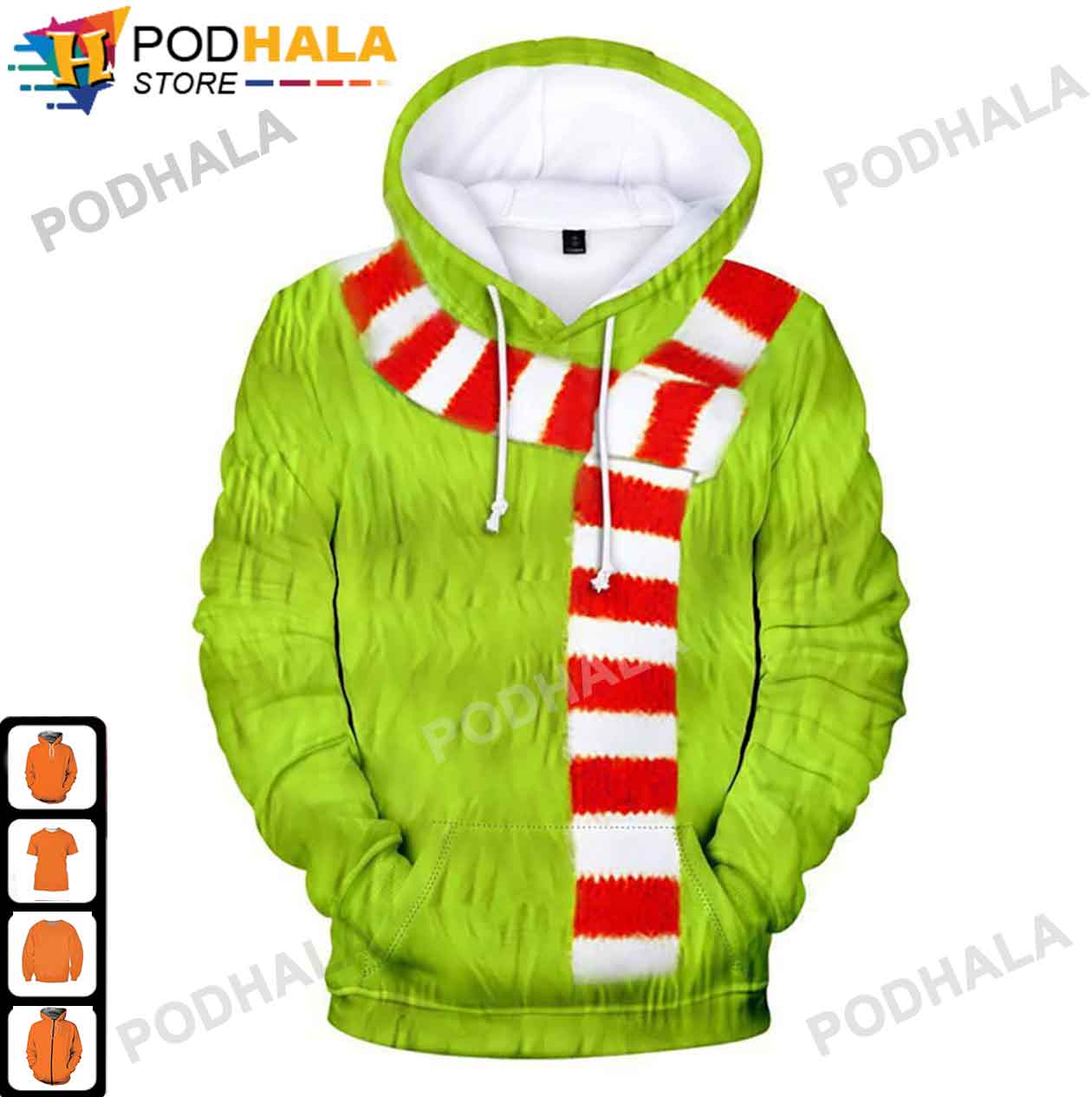 The Grinch Christmas Scarf Grinch Christmas 3D Hoodie, Grinch Christmas Gifts