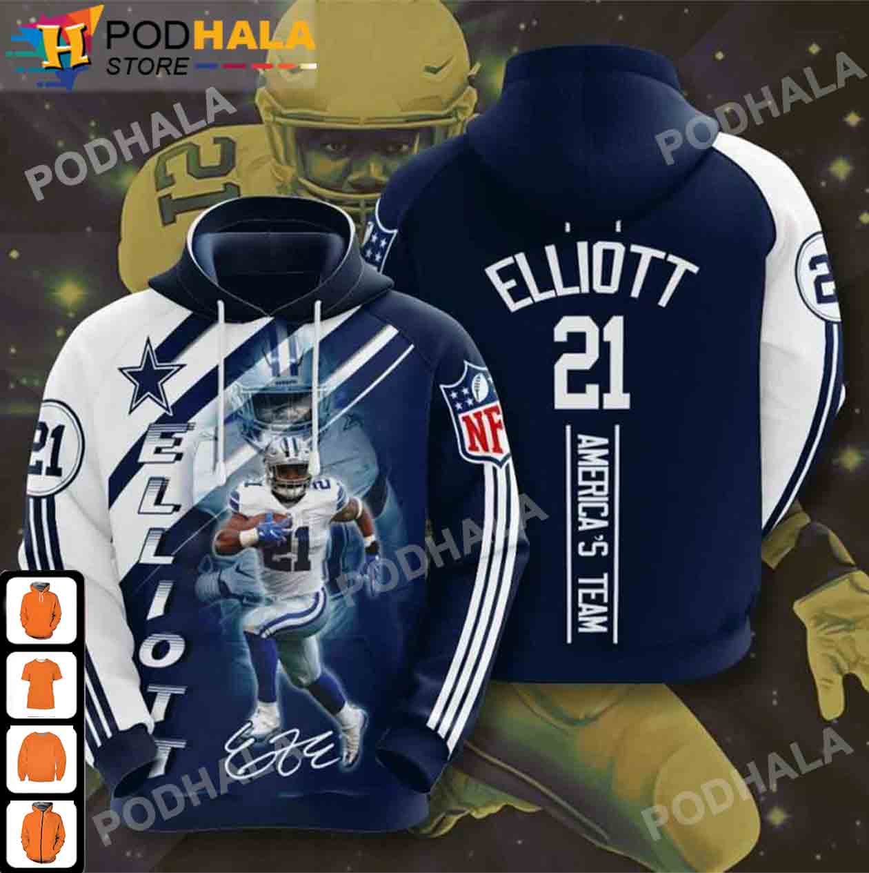 Dallas Cowboys Jersey Hoodie 3D Cheap Cowboys Gift