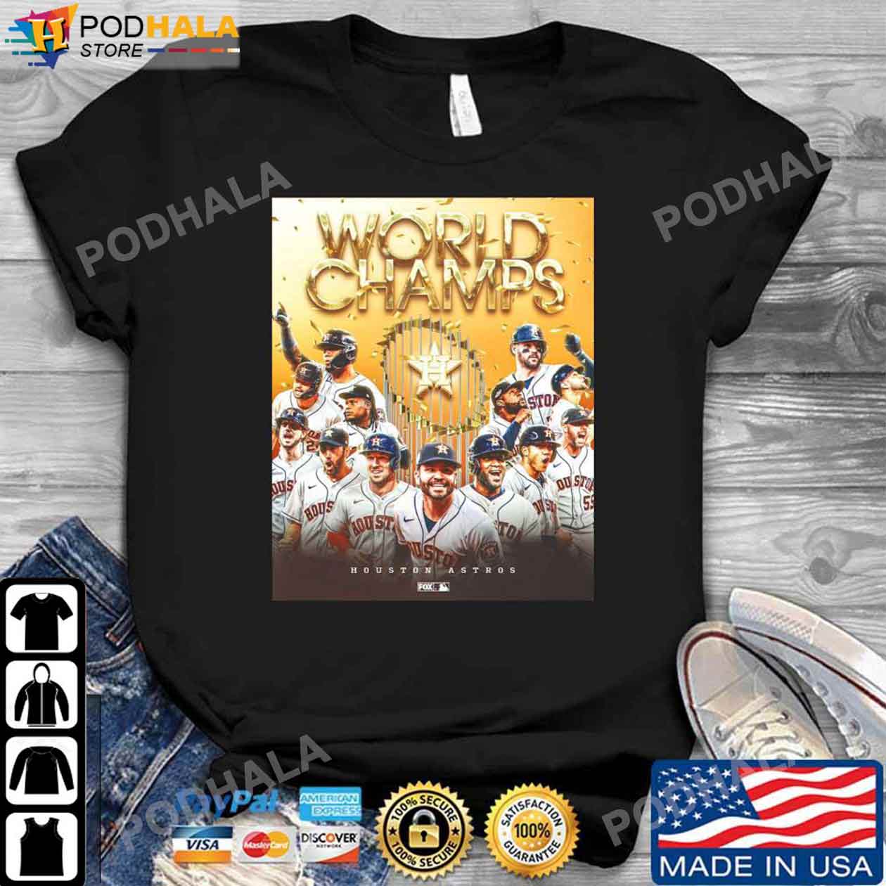 Houston Astros Shirt Team Baseball 2022 World Series Champs T-Shirt