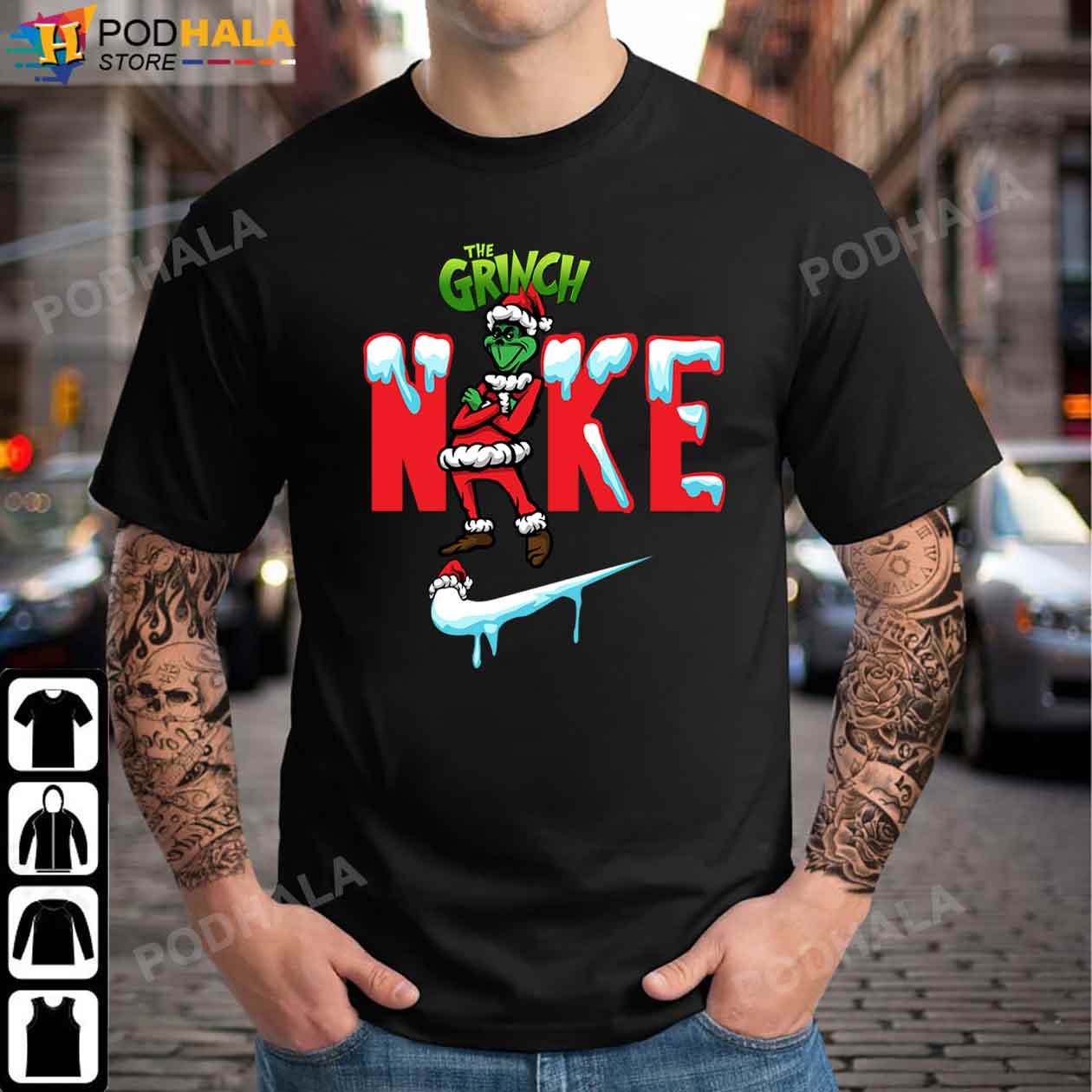 Nike Santa Grinch Christmas Snow, Grinch Christmas Shirt